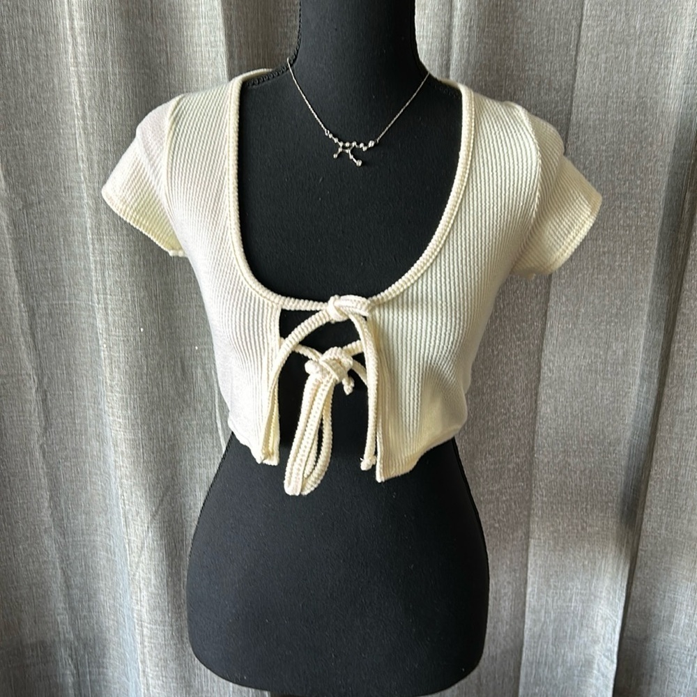 Cream Nasty Gal Collection Blouse